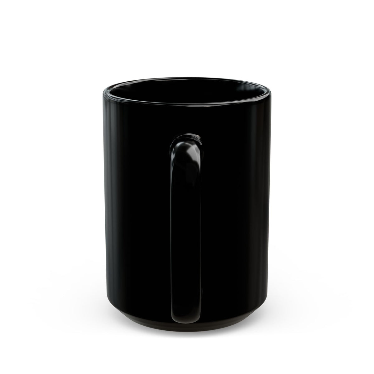 Pugula — Purple Stay Curious Black Mug, 15oz product view