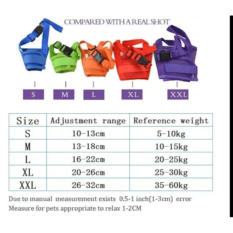 Adjustable Nylon Dog Muzzle