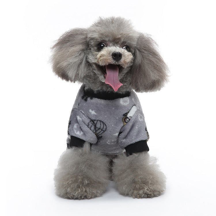 Plush Autumn Dog Pajamas