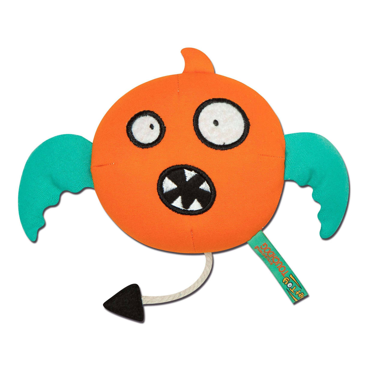 Touchdog Sleepy Monster Plush Toy — Orange