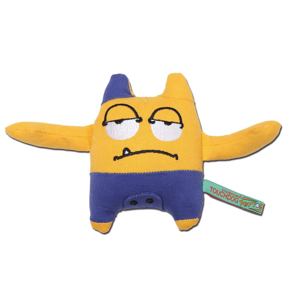 Touchdog Sleepy Monster Plush Toy — Yellow