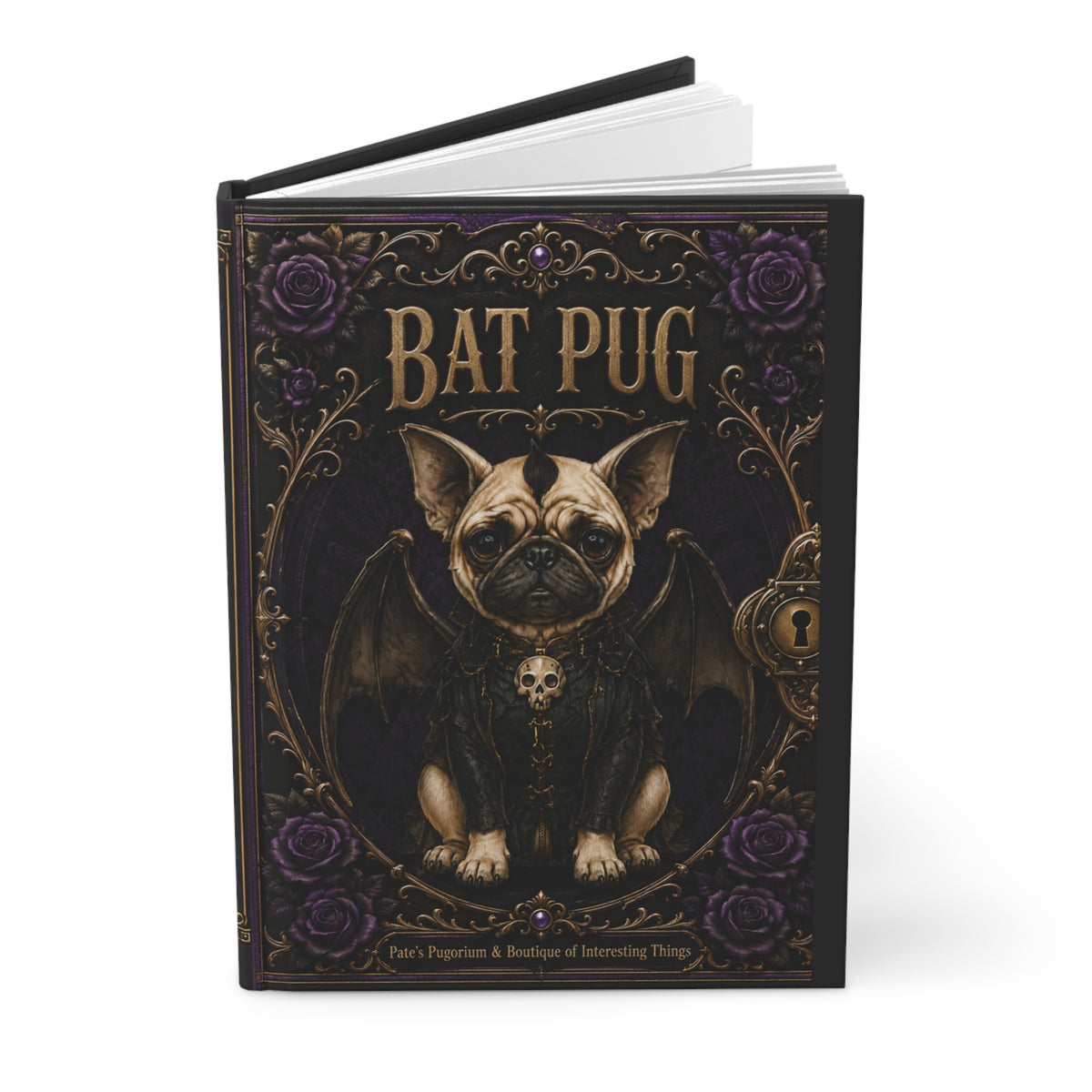 Bat Pug — Winged Gothic Hardcover Journal