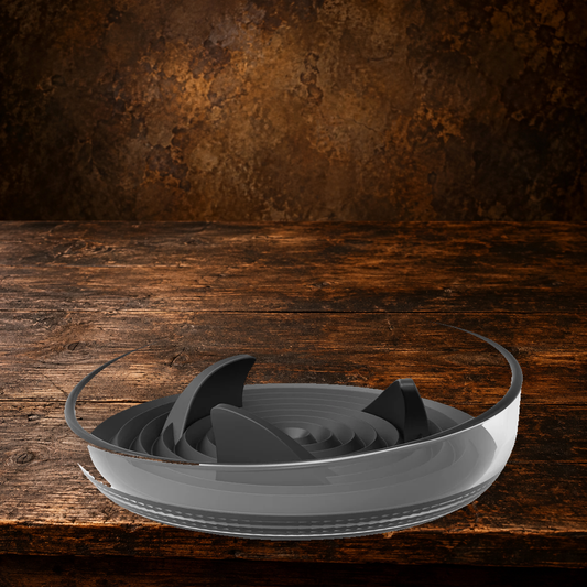 Pet Life Cirlicue Shark Fin Slow Feeder Bowl