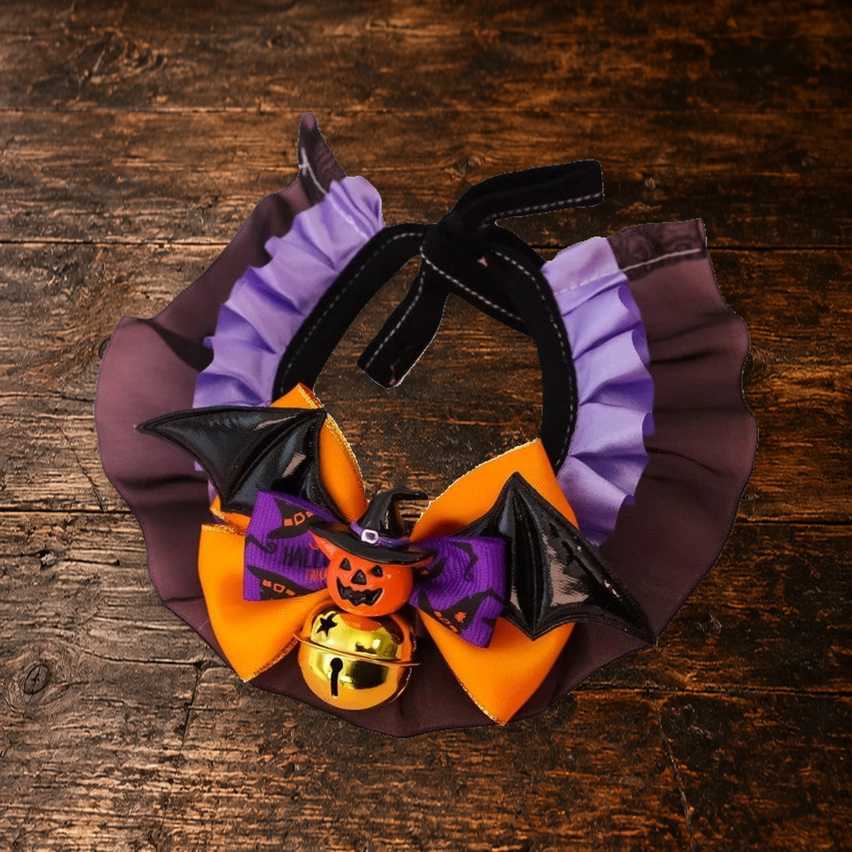 Bat Wing Ruffle Pet Collar