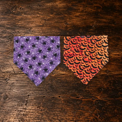 KZHAREEN Reversible Halloween Dog Bandanas — 2 Pack