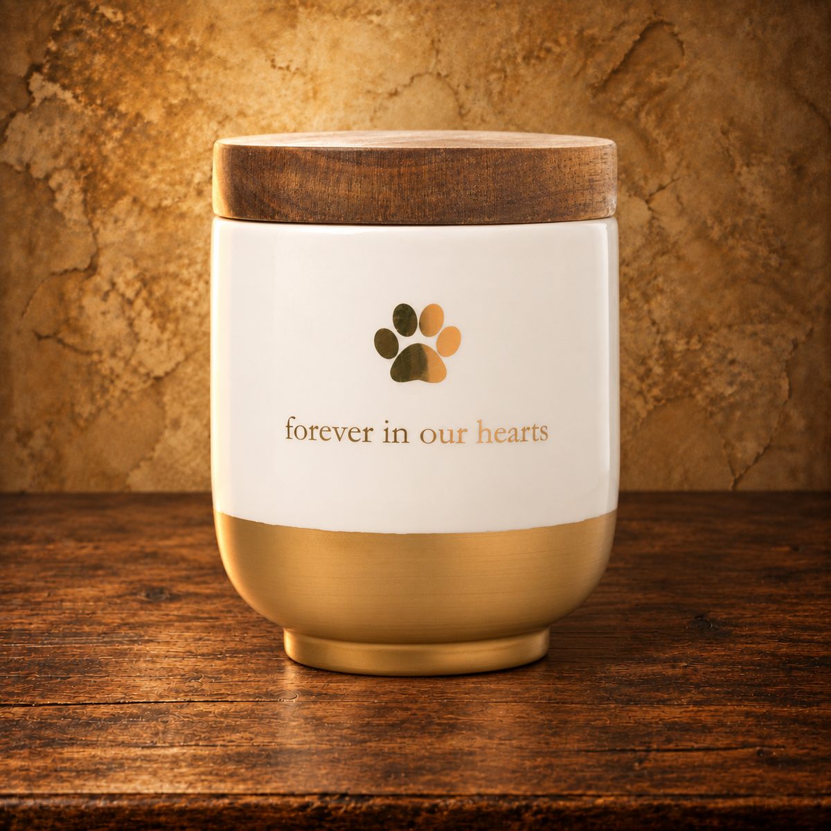 Ceramic Pet Memorial Urn — antique display
