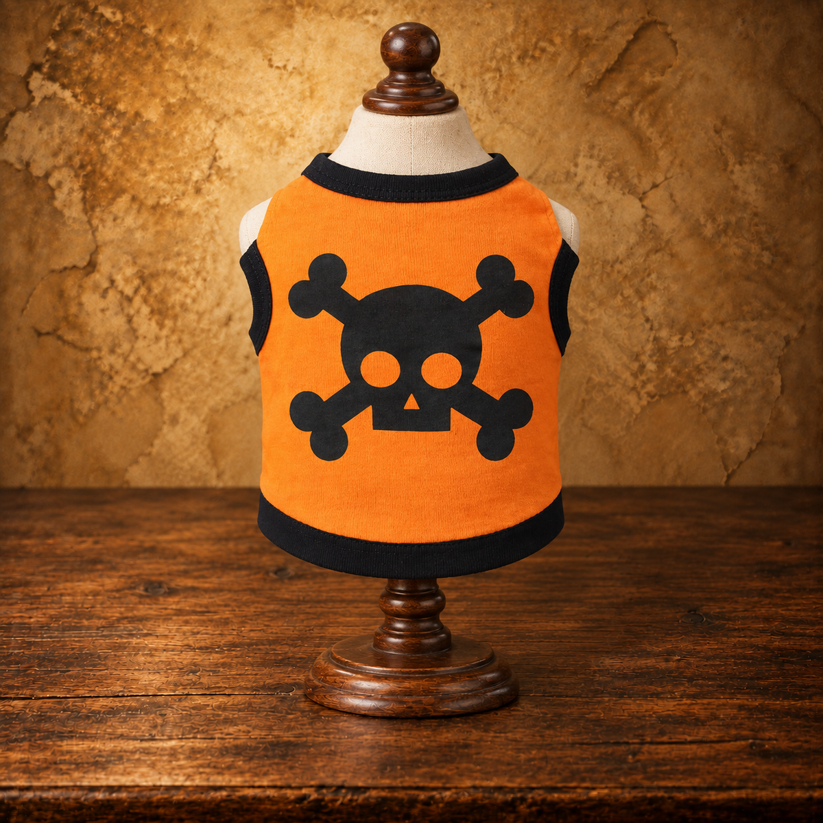 Skull & Bones Pet Costume Tank — antique display