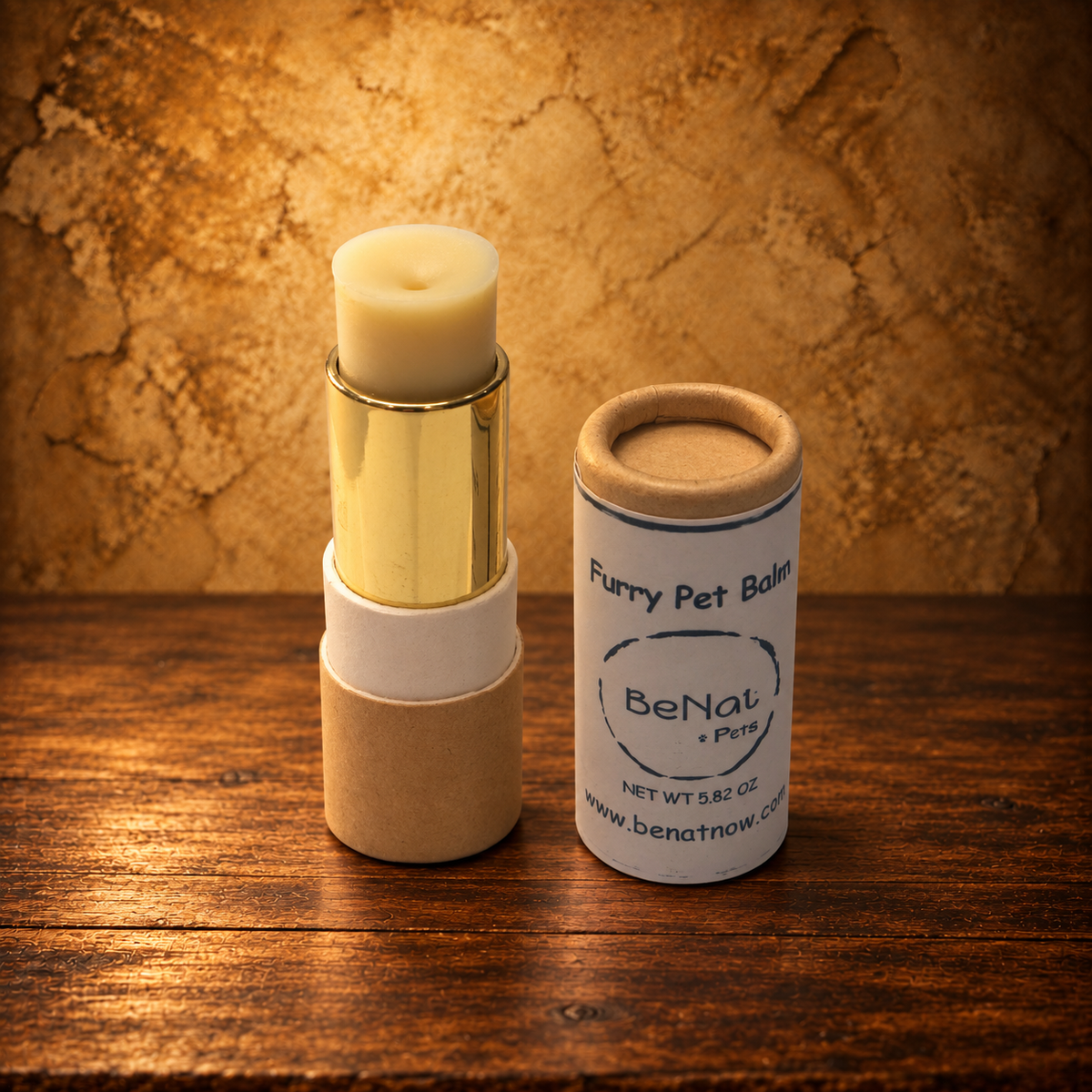 BeNat Furry Pet Balm — 0.9 oz — antique display