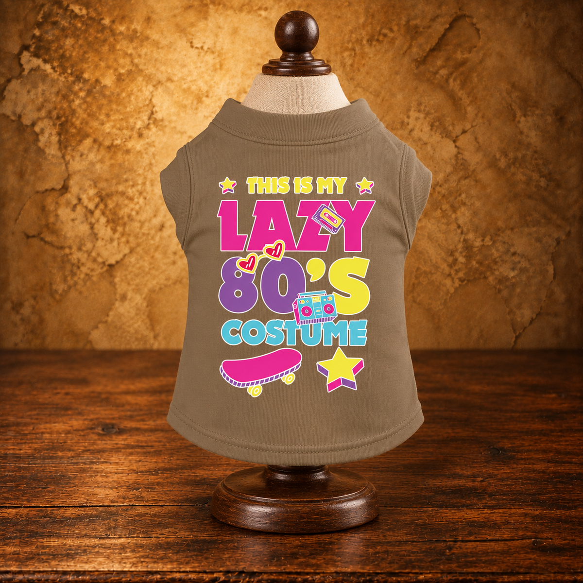Lazy '80s Costume Pet Shirt — antique display