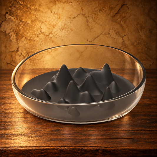 Pet Life Cirlicue Mountain Slow Feeder Bowl — antique display