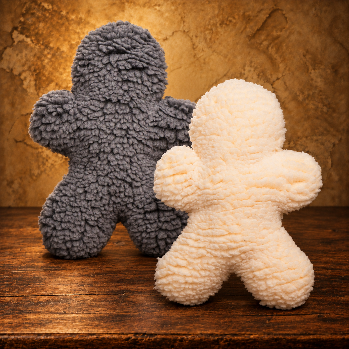 HuggleFleece Man Plush Dog Toy — Regular — antique display