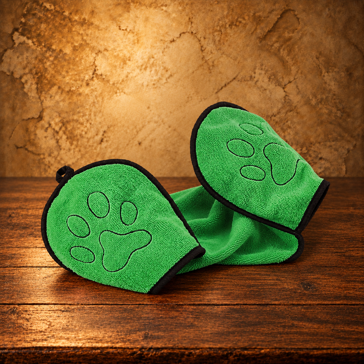 BeNat Double-Pocket Dog Bath Towel — antique display