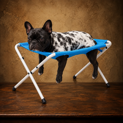 Foldable Pet Grooming Hammock Stand — antique display