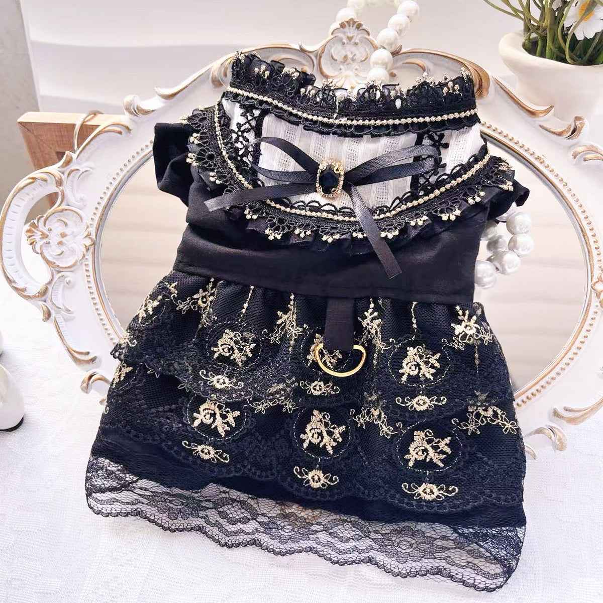Gothic Gold Pet Dress