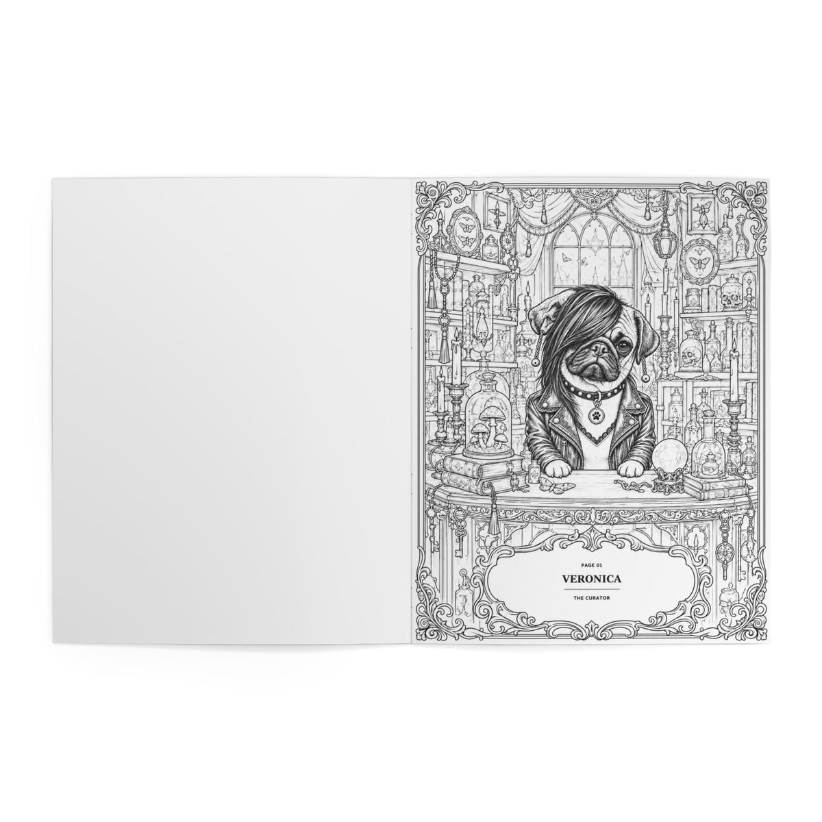 Pate's Pugorium Coloring Book – Gothic Pug Spellbook for Adults & Kids