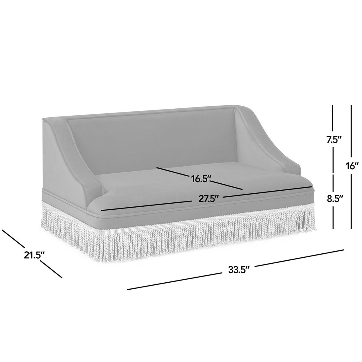 The Duchess — Fringed Pet Sofa