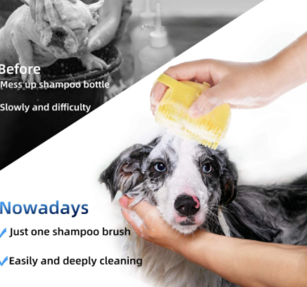 Silicone Pet Shower & Shampoo Brush