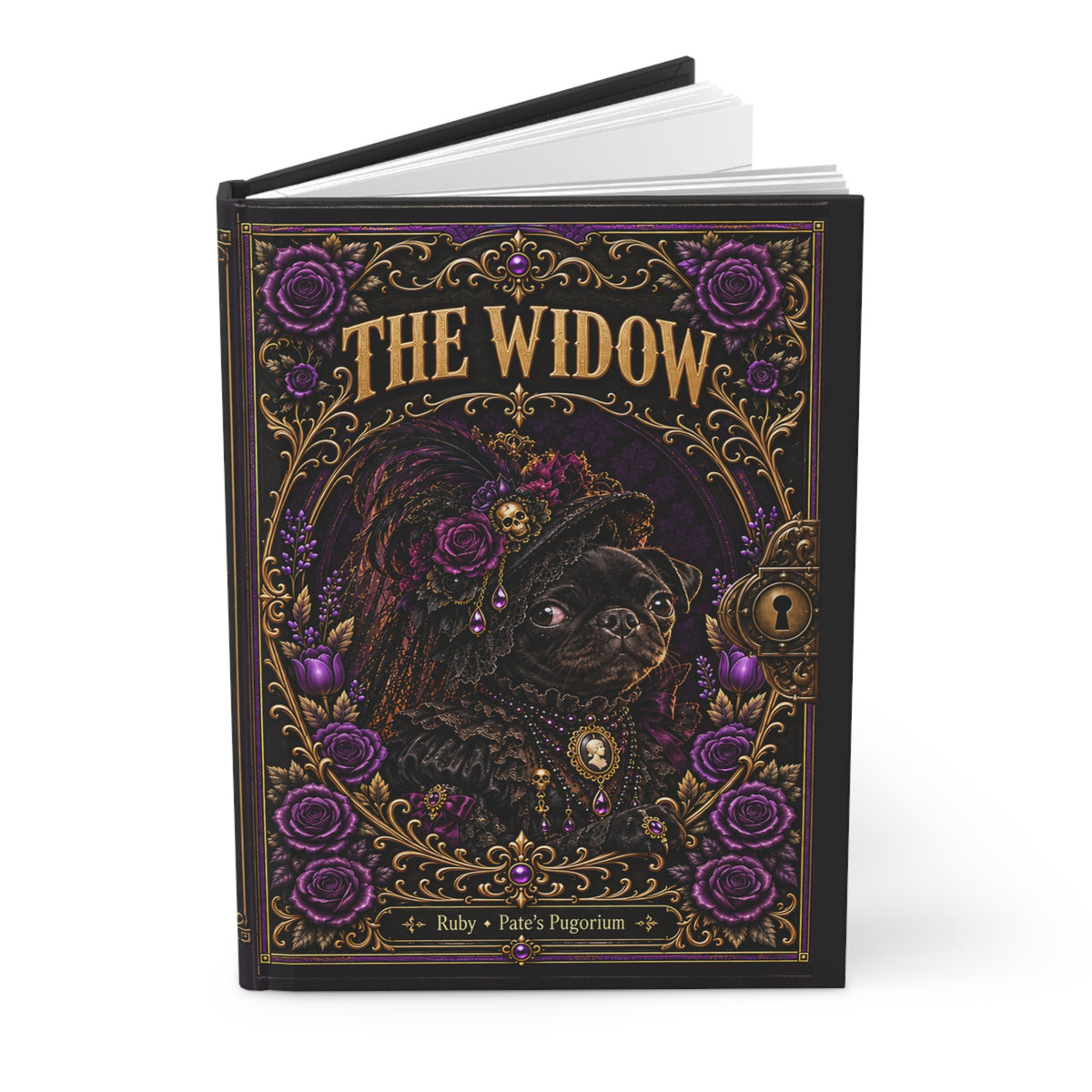 The Widow — Gothic Pug Hardcover Journal