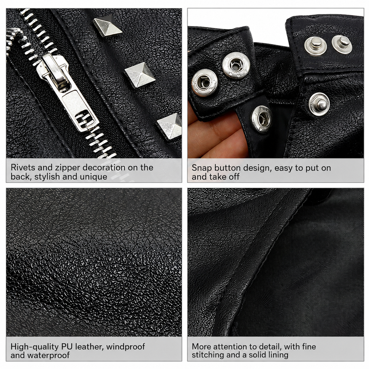 The Midnight Rebel — Studded Dog Jacket