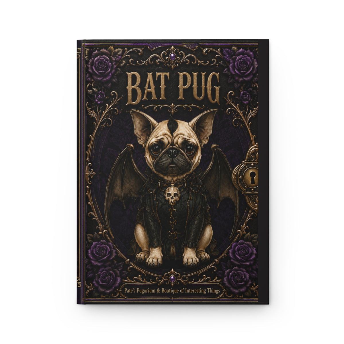 Bat Pug — Winged Gothic Hardcover Journal