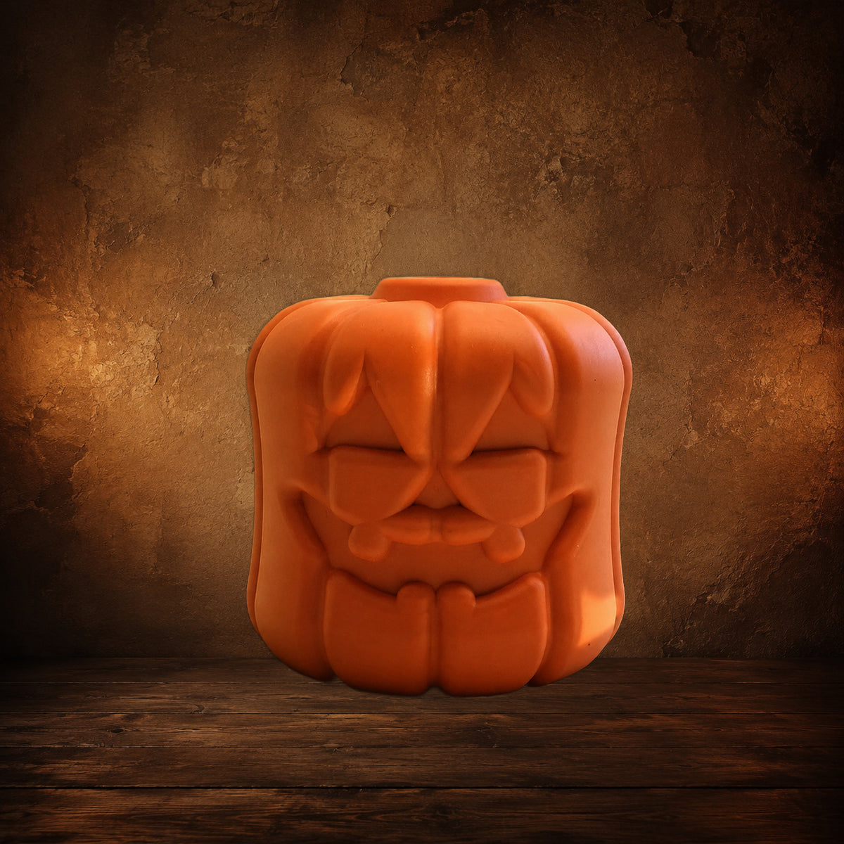 The Jack-o'-Gnawtern — Halloween Treat Toy on an antique Pate’s Pugorium backdrop