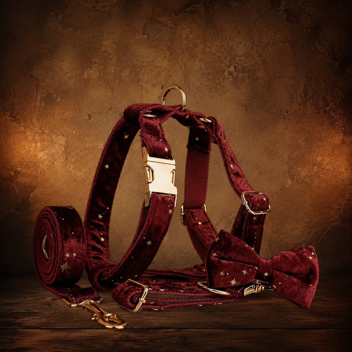 The Velvet Constellation — Wine Star Walking Set on an antique Pate’s Pugorium backdrop