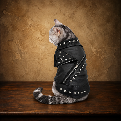 The Midnight Rebel — Studded Dog Jacket