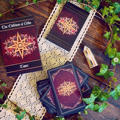Children of Litha — Black Tarot & Book Set