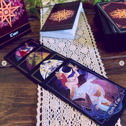 Children of Litha — Black Tarot & Book Set
