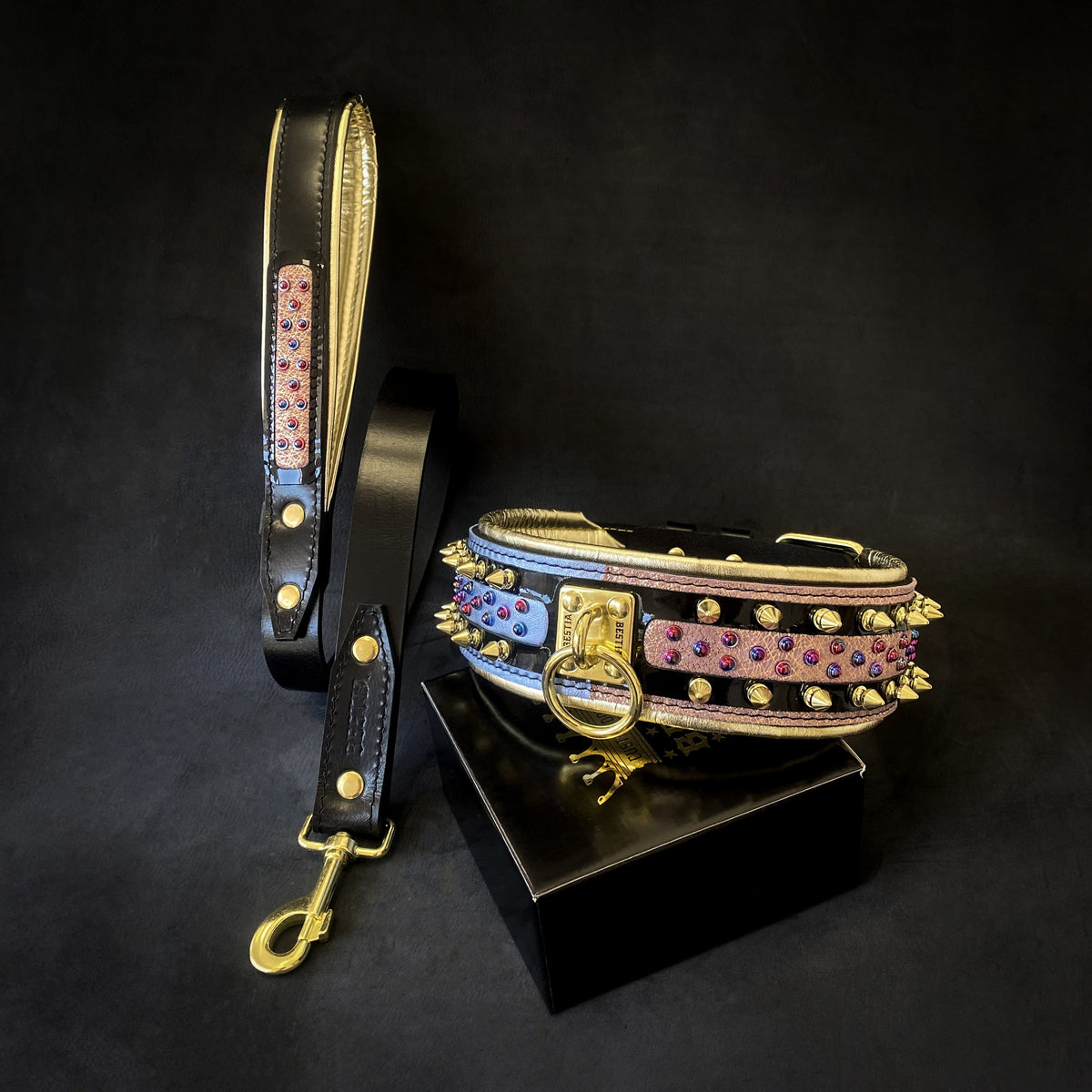 The Candy — Black Leather Collar