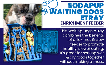 Waiting Dogs eTray Shallow Slow Feeder Bowl