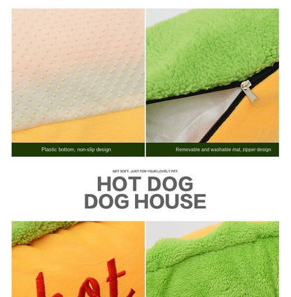 The Frankfurter Fainting Couch — Hot Dog Pet Bed