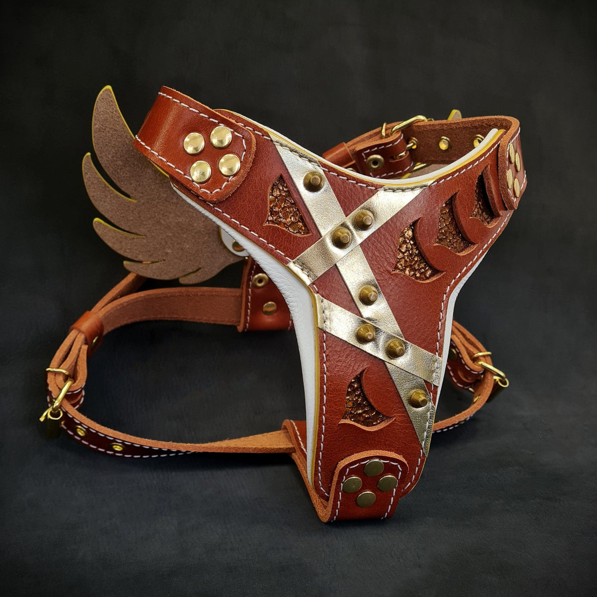 The Winged Courier Leather Dog Harness