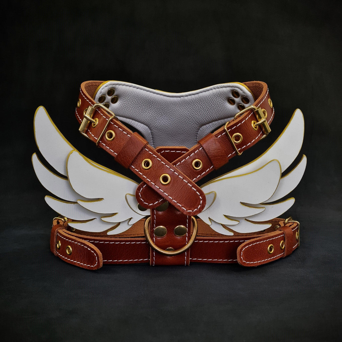 The Winged Courier Leather Dog Harness