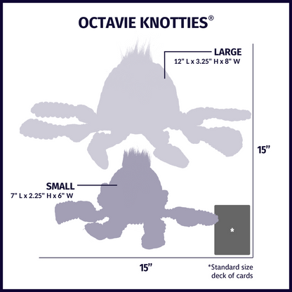 Octavie Octopus Knottie Plush Dog Toy
