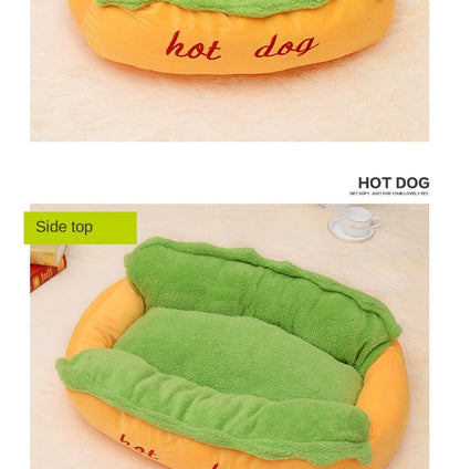 The Frankfurter Fainting Couch — Hot Dog Pet Bed