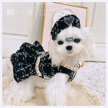 The Midnight Socialite — Tweed Dress & Hat