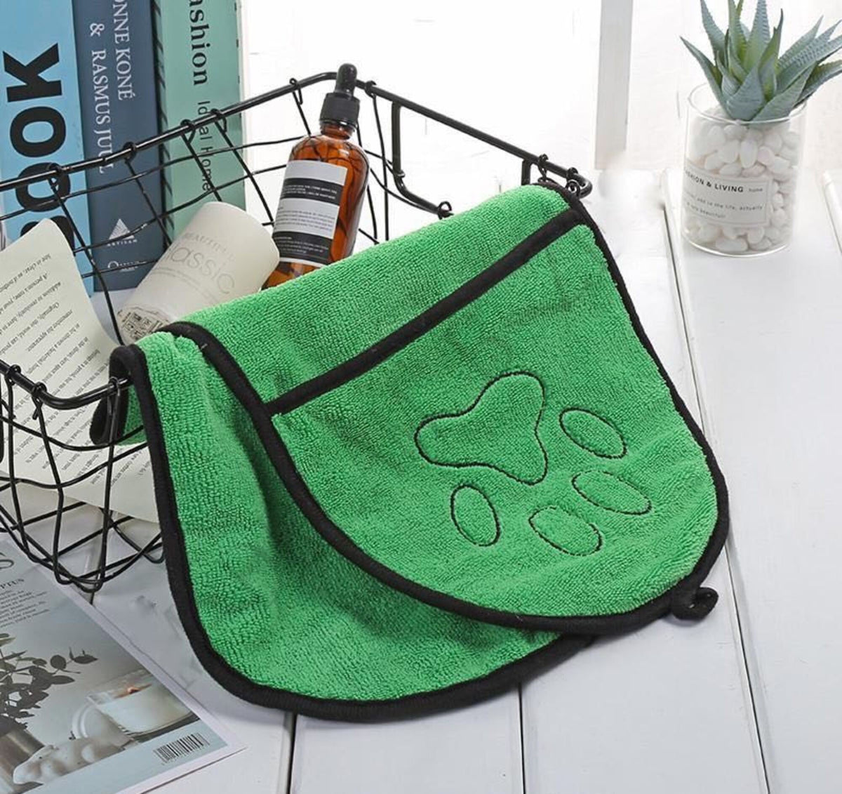 BeNat Double-Pocket Dog Bath Towel