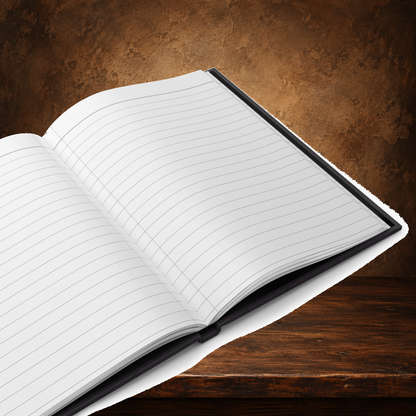 Inside the Veronica hardcover journal showing its lined pages