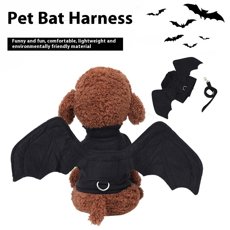 Black Bat Pet Costume Wings