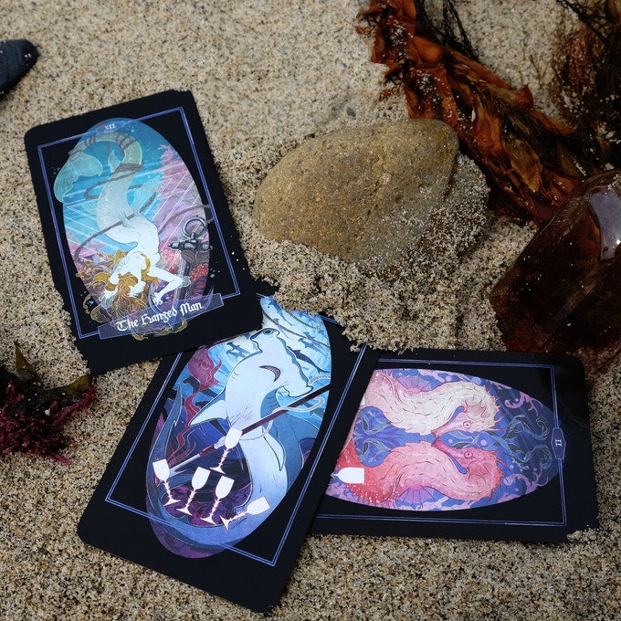 Children of Litha — Black Tarot & Book Set