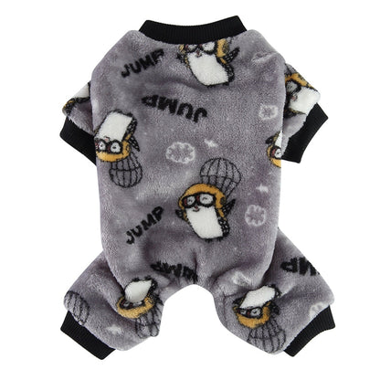 Plush Autumn Dog Pajamas