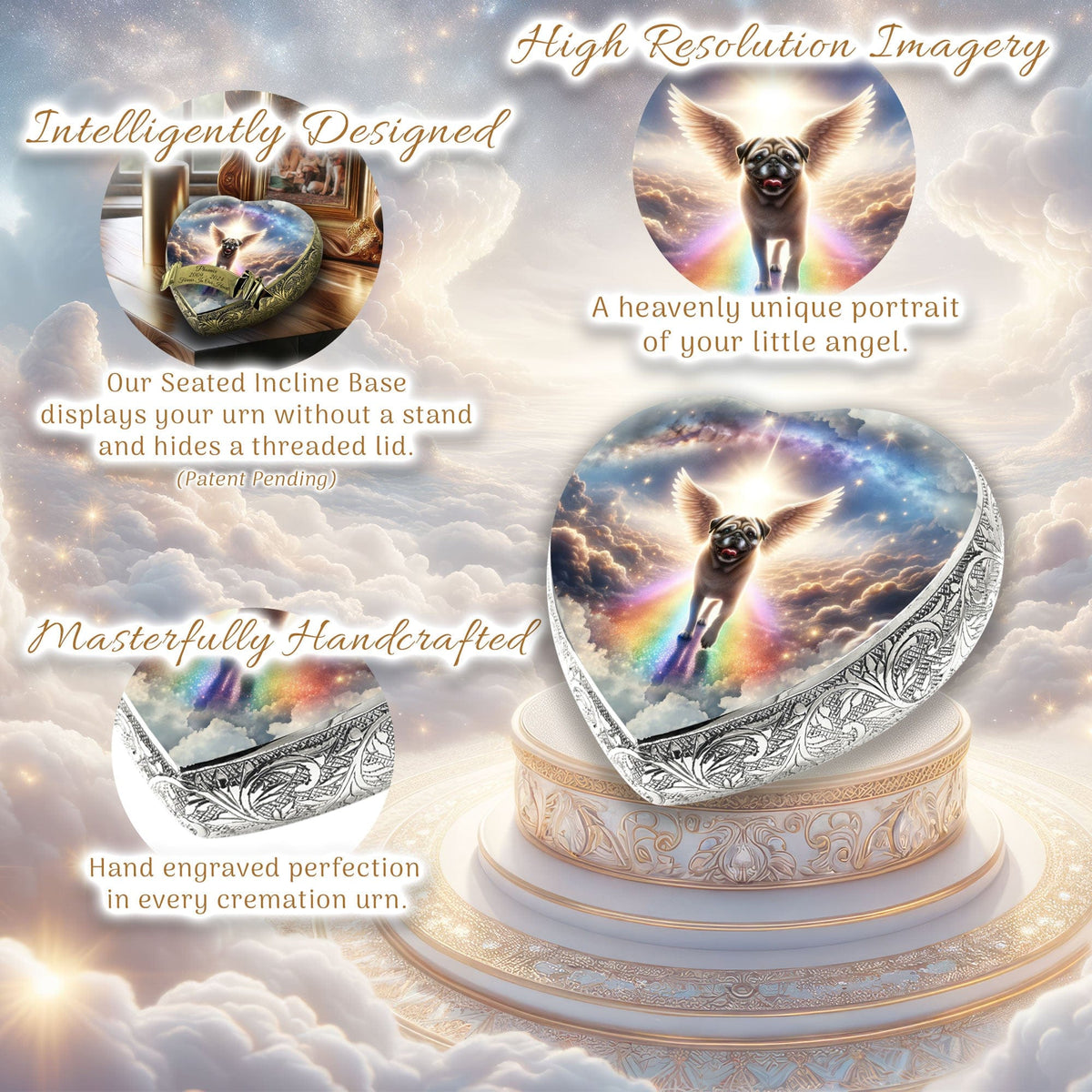 The Rainbow Passage — Pug Memorial Urn