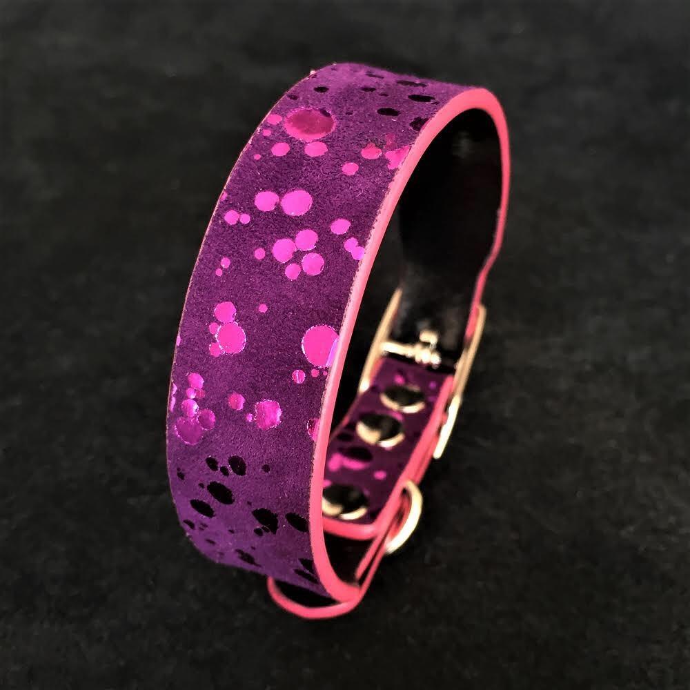 The Viola Drops Leather Collar