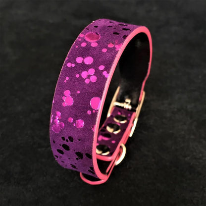 The Viola Drops Leather Collar