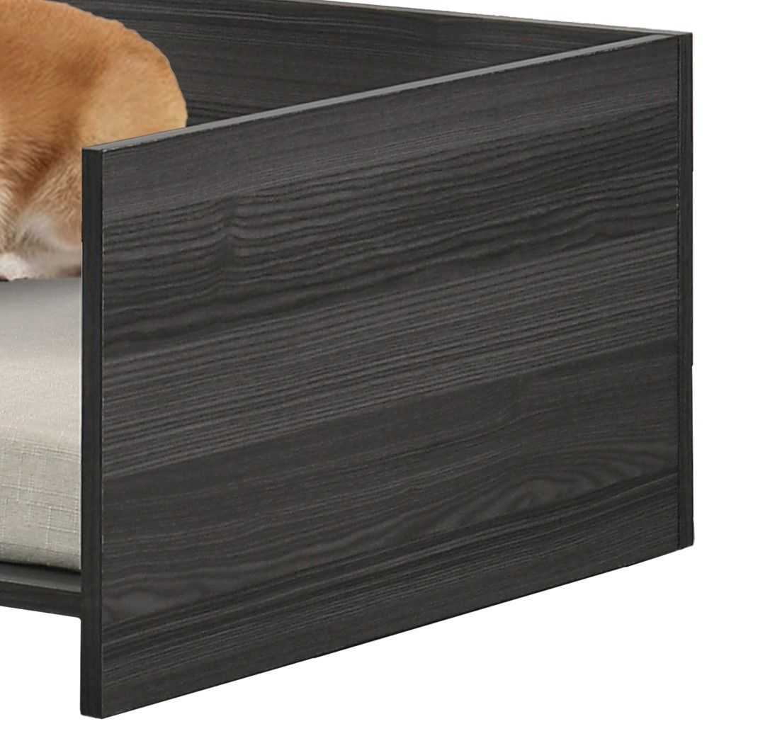 Governess’s Daybed ash-gray side panel and wood grain detail