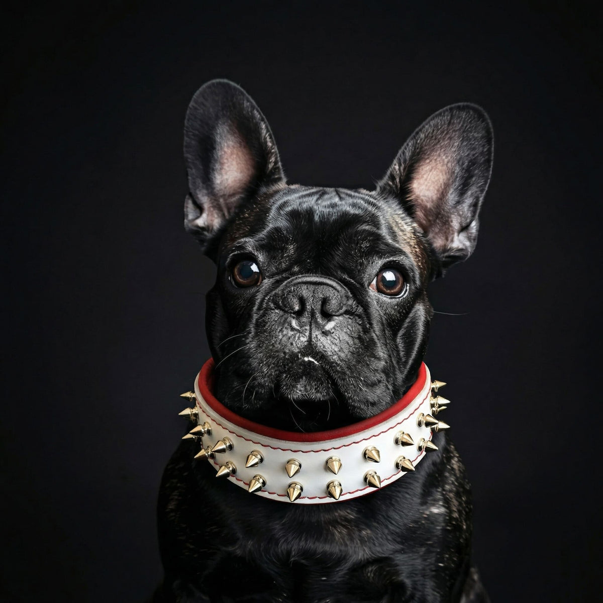 The Ivory Rebel Padded Leather Collar
