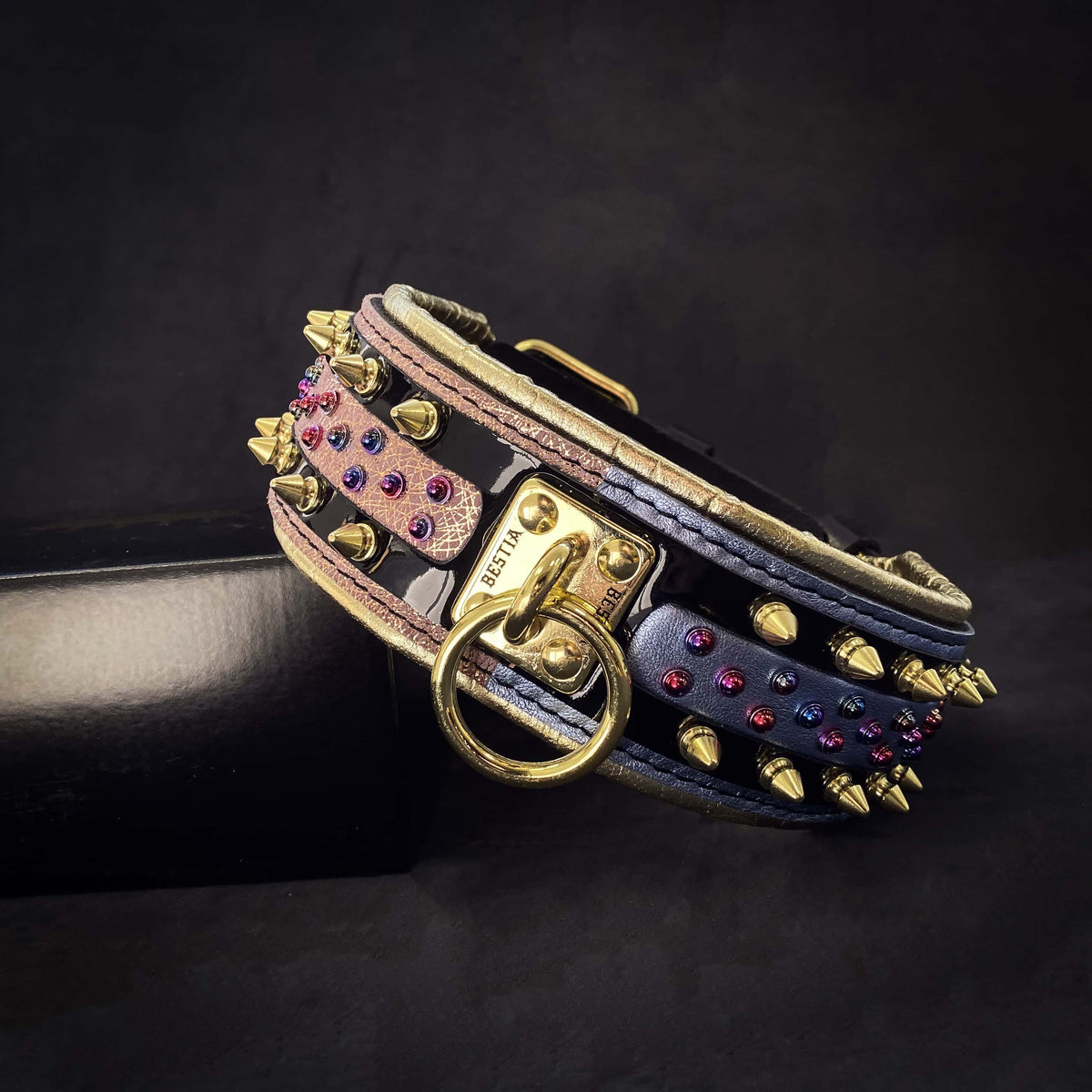 The Candy — Black Leather Collar