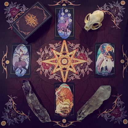 Children of Litha — Black Tarot & Book Set