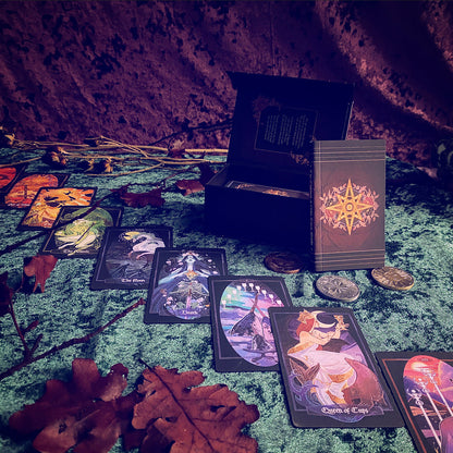 Children of Litha — Black Tarot & Book Set